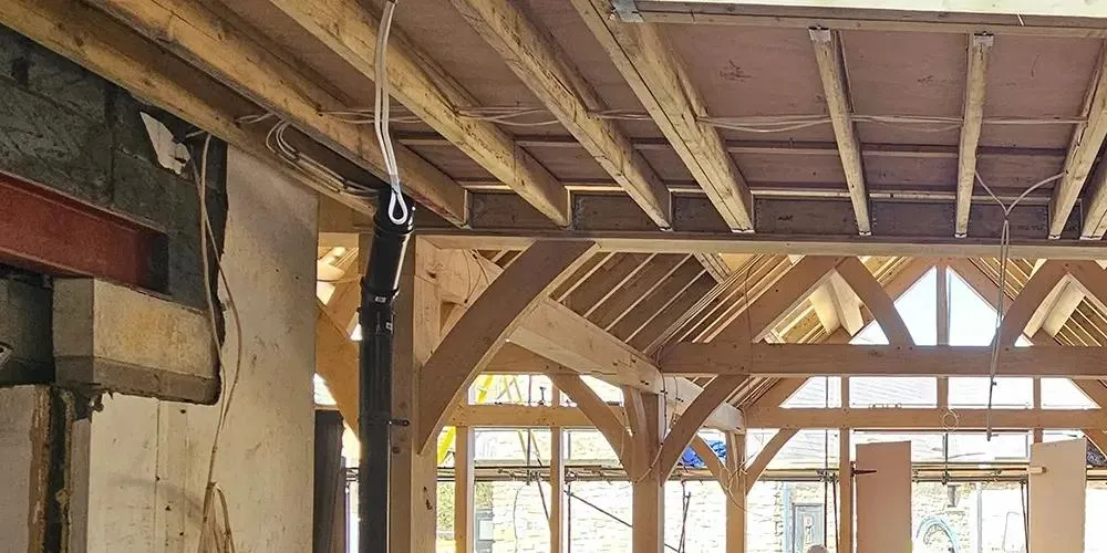 Work in progress on the conservatory