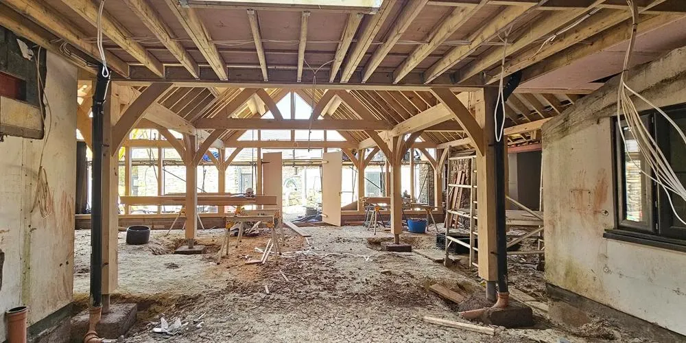 Work in progress on the conservatory