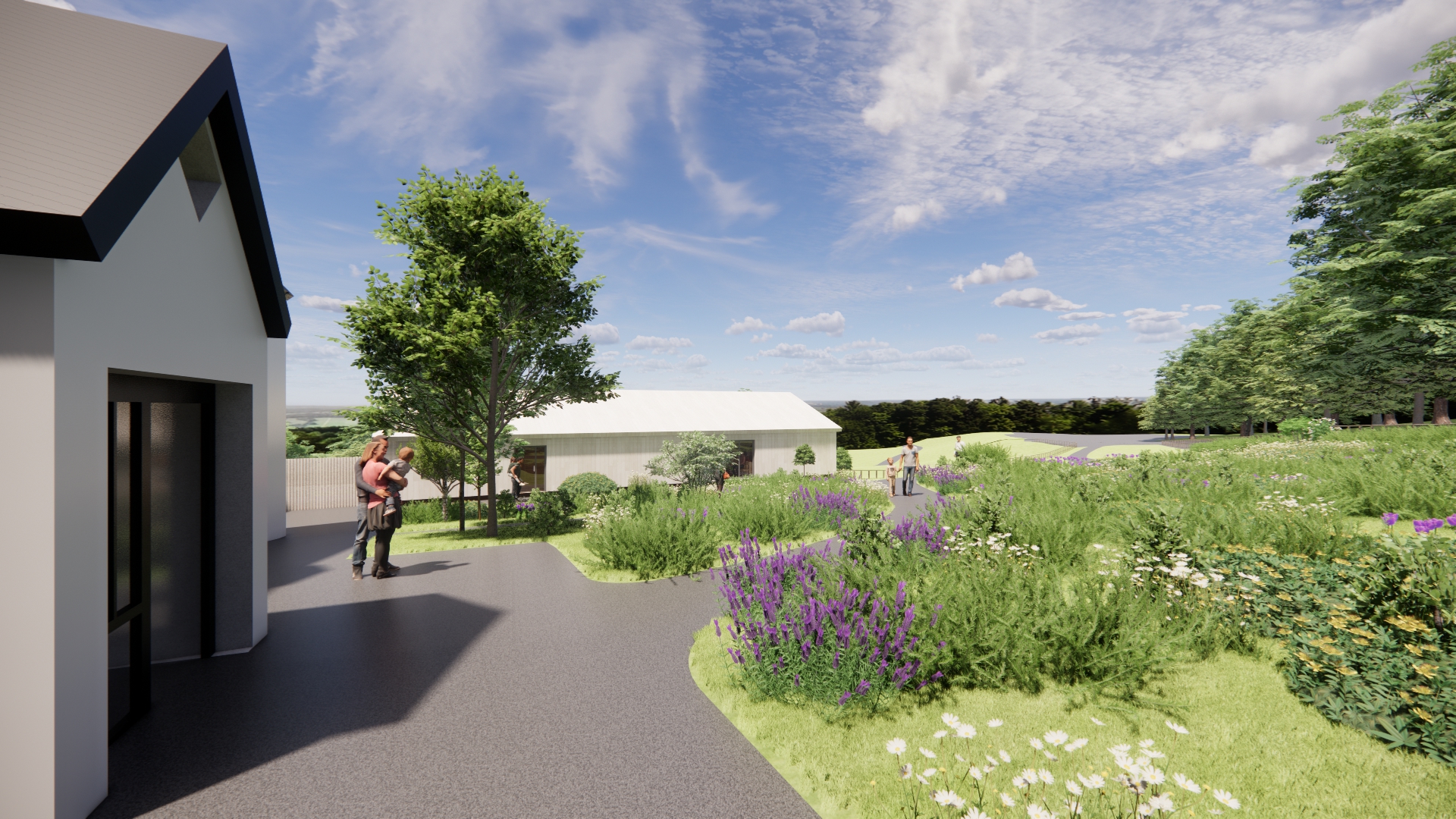 Artist impression garden area